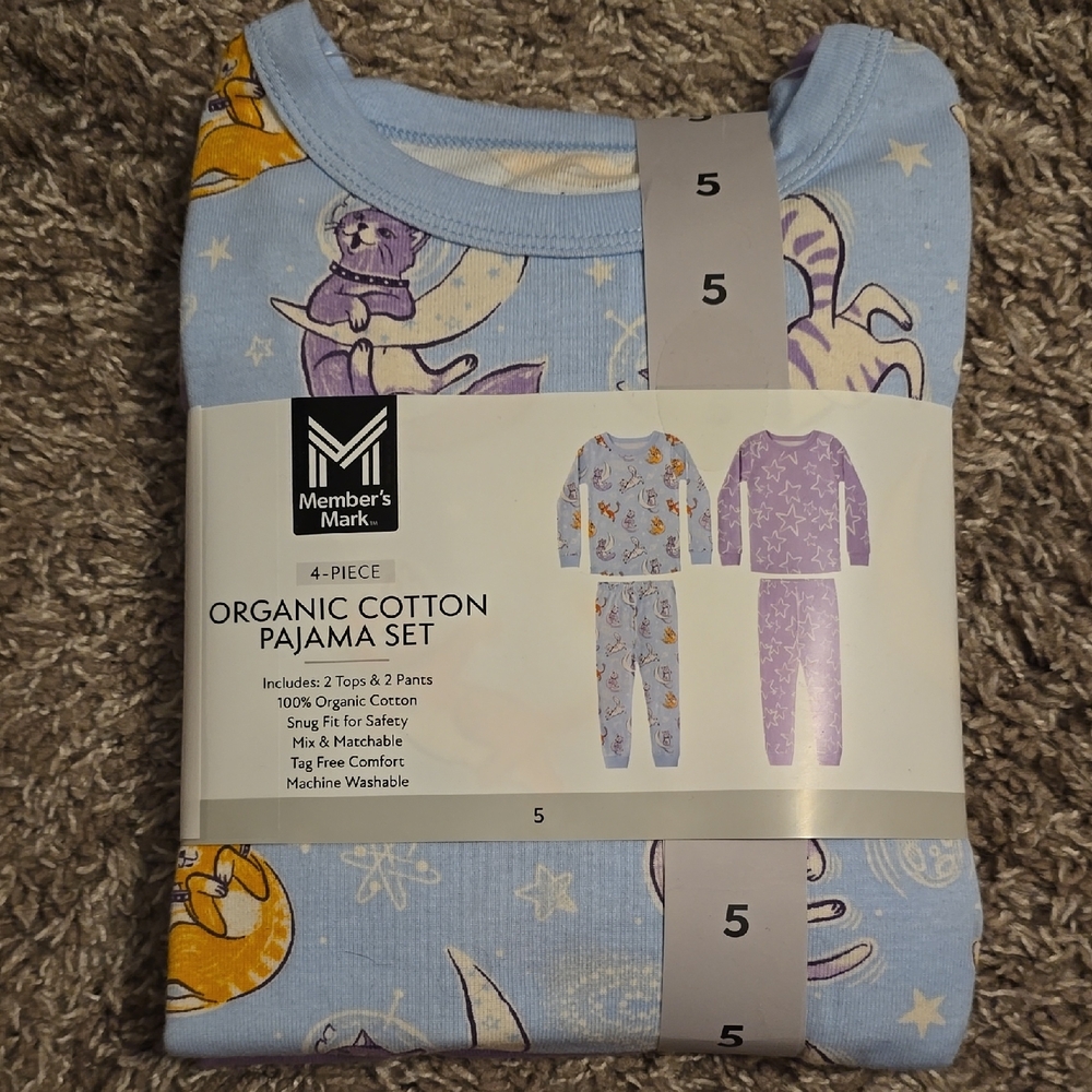 Kids Pajama Set - Blue and Purple